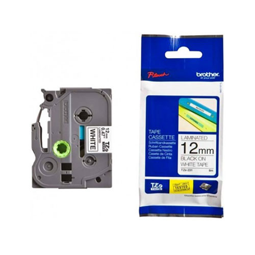 برچسب لیبل پرینتر برادر Brother TZe-231 مشکی روی سفید