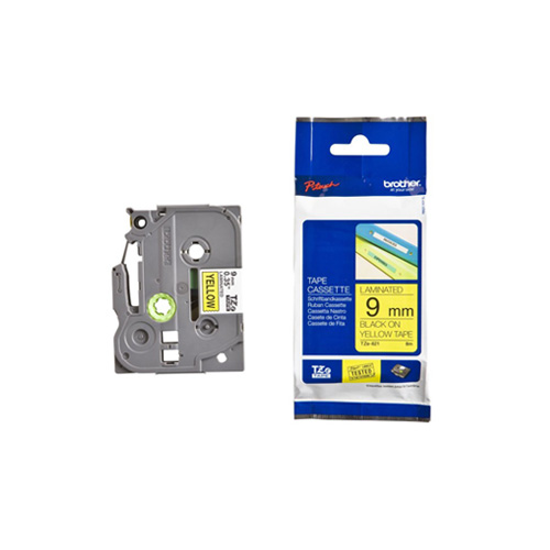 برچسب لیبل برادر Brother TZe-621 مشکی روی زرد