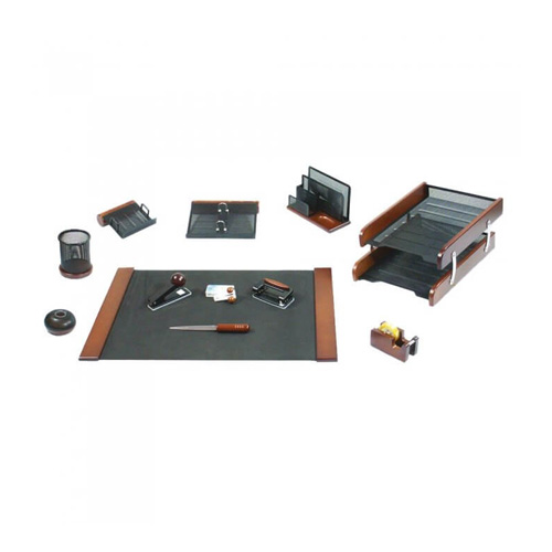 ست 13 تکه چوب و فلز گلدن هورس Golden Horse Office Desk Set