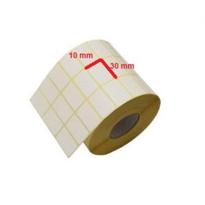 لیبل کاغذی سه ردیفه رول 10000 عددی Paper Label 10*30 Three Column