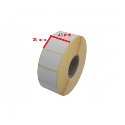 لیبل کاغذی تک ردیفه رول 2000 عددی Paper Label 30*45 One Column